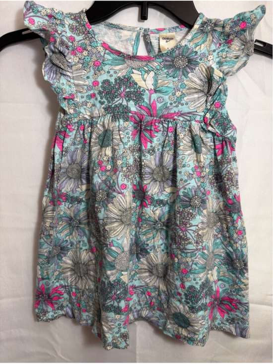 OshKosh B'gosh Other - Girls OshKosh B'gosh Casual Summer Dress Size 5 Blue Pink Floral